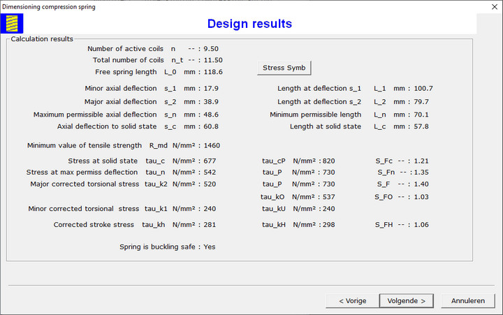 Compression Spring Design Dialog