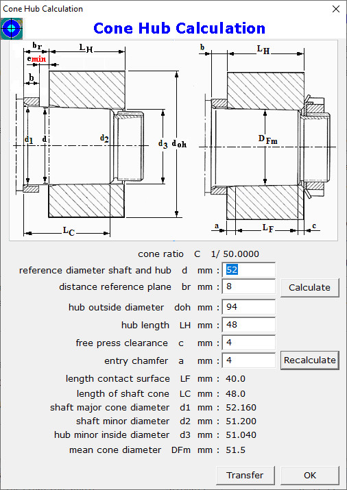 Cone Connection Figure Dialog Box